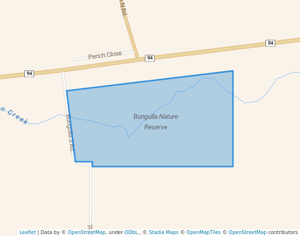 walking in Bungulla Nature Reserve map in Tammin