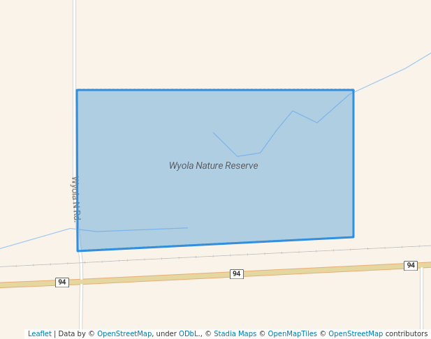 walking in Wyola Nature Reserve map in Tammin