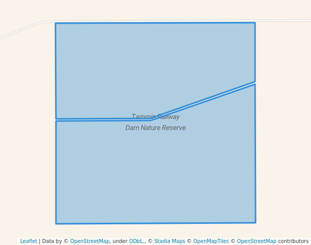 walking in Tammin Railway Dam Nature Reserve map in Tammin