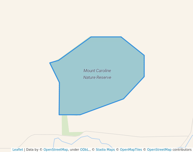 walking in Mount Caroline Nature Reserve map in Kellerberrin