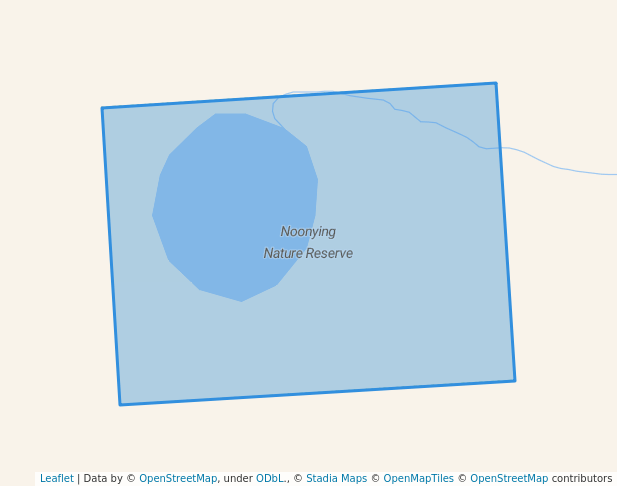 walking in Noonying Nature Reserve map in Tammin