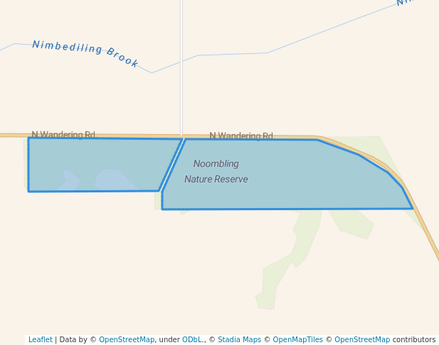 walking in Noombling Nature Reserve map in Dwarda