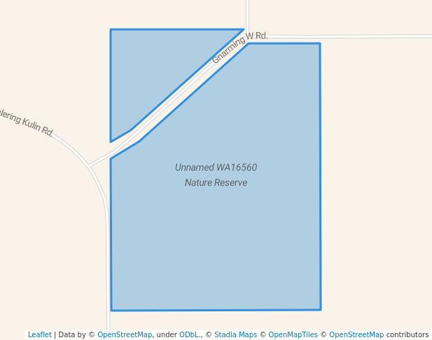 walking in Unnamed WA16560 Nature Reserve map in Kulin