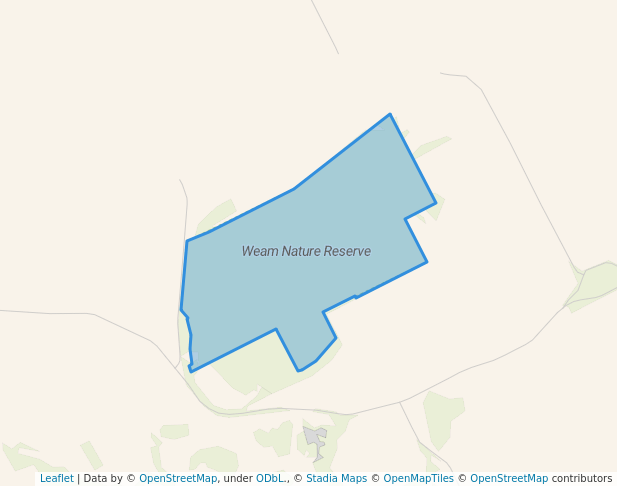 walking in Weam Nature Reserve map in Kweda
