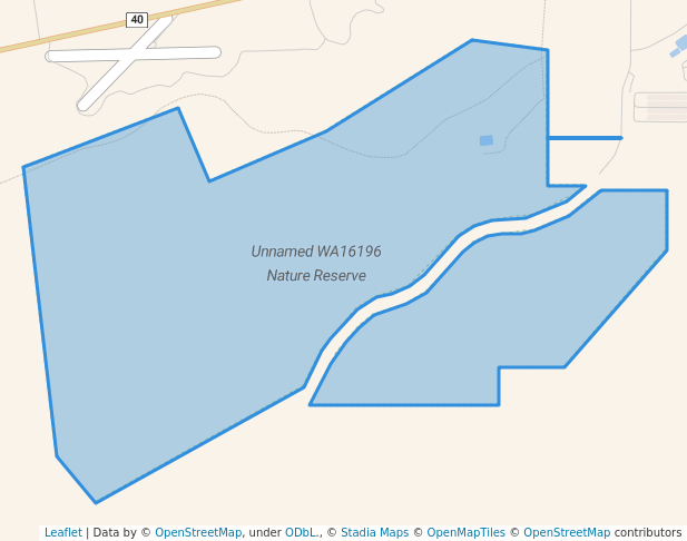 walking in Unnamed WA16196 Nature Reserve map in Kunjin