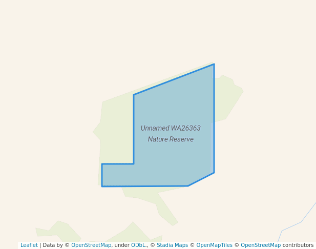 walking in Unnamed WA26363 Nature Reserve map in Dwarda