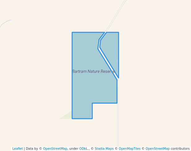 walking in Bartram Nature Reserve map in Kweda