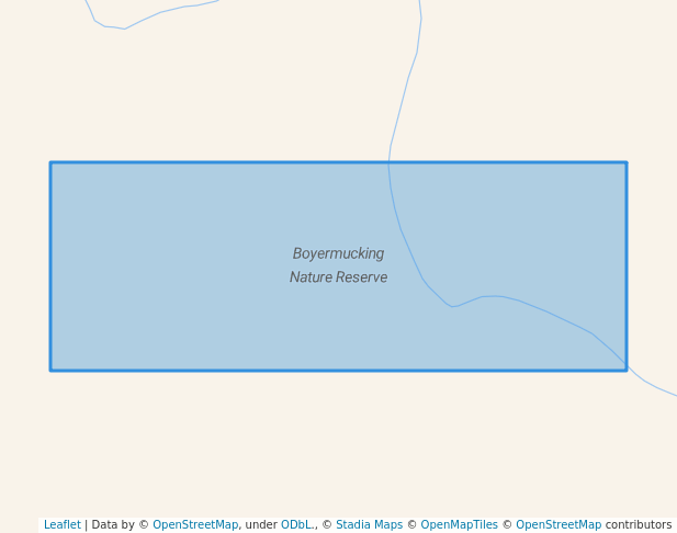 walking in Boyermucking Nature Reserve map in Dwarda
