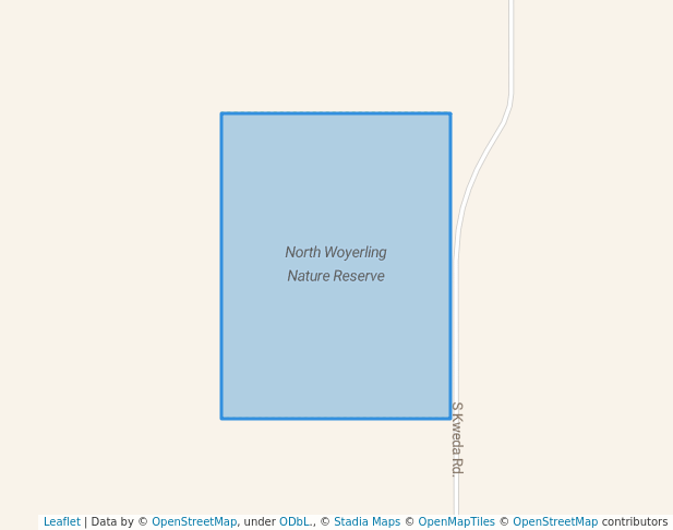 walking in North Woyerling Nature Reserve map in Dwarda