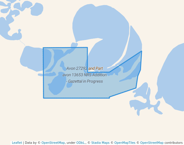 walking in Avon 27292 and Part avon 13653 NRS Addition - Gazettal in Progress map in Kunjin