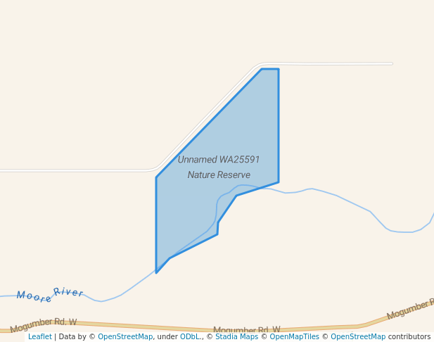 walking in Unnamed WA25591 Nature Reserve map in Cataby