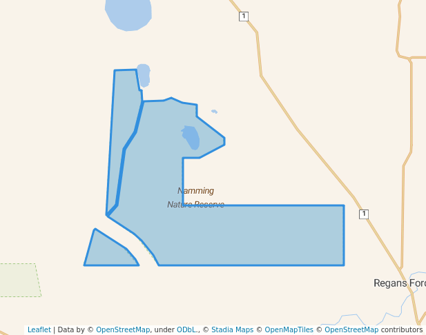 walking in Namming Nature Reserve map in Cataby