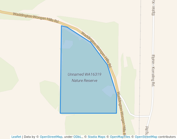 walking in Unnamed WA16319 Nature Reserve map in Lake Hinds