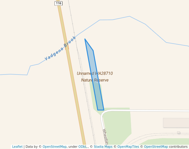 walking in Unnamed WA28710 Nature Reserve map in Moora