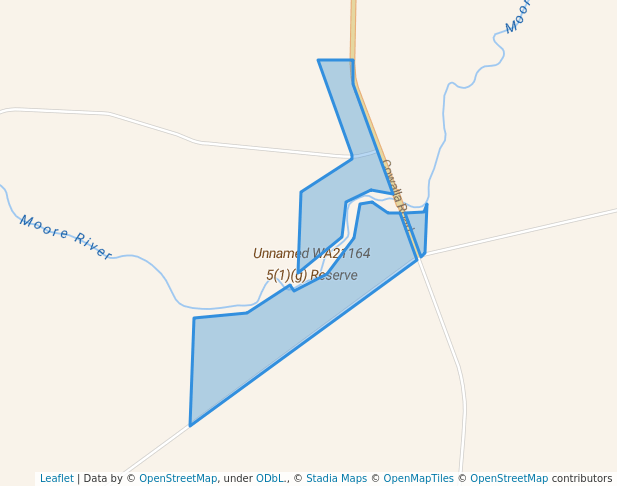 walking in Unnamed WA21164 5(1)(g) Reserve map in Nilgen