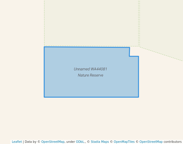 walking in Unnamed WA44081 Nature Reserve map in Nambung