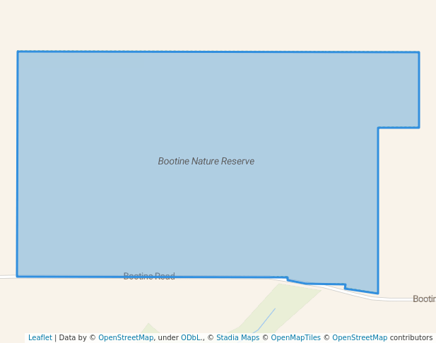 walking in Bootine Nature Reserve map in Yeal