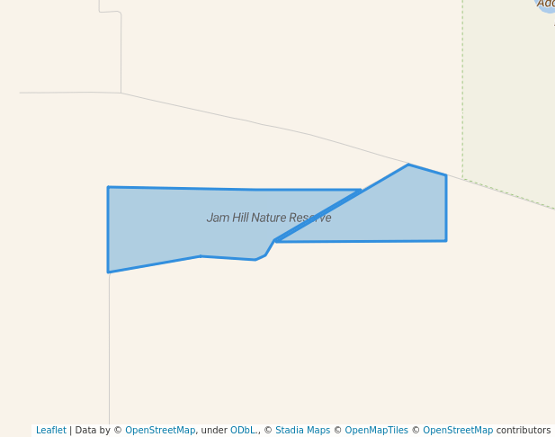walking in Jam Hill Nature Reserve map in Cataby