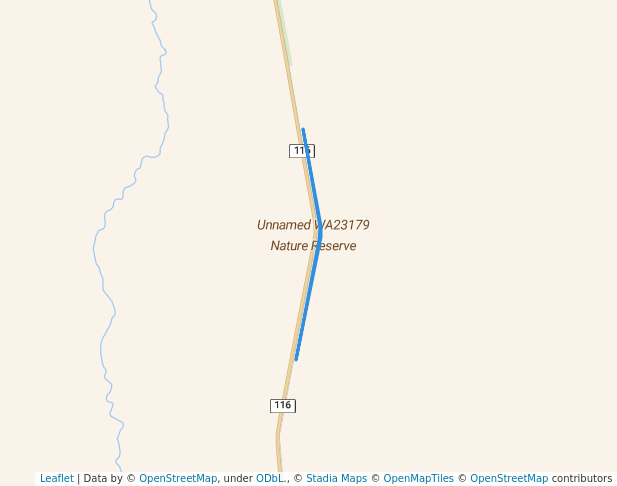 walking in Unnamed WA23179 Nature Reserve map in Moora