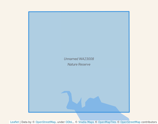 walking in Unnamed WA23008 Nature Reserve map in Dukin
