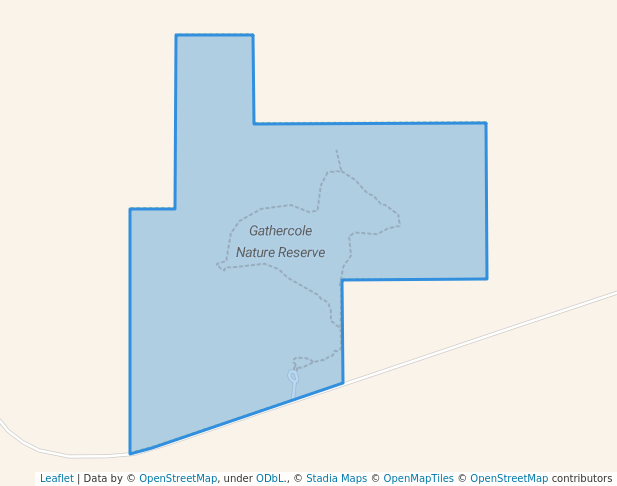 walking in Gathercole Nature Reserve map in Lake Hinds