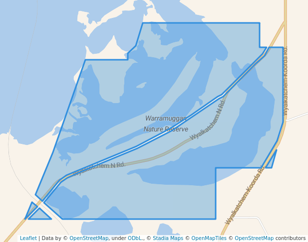 walking in Warramuggan Nature Reserve map in Dukin