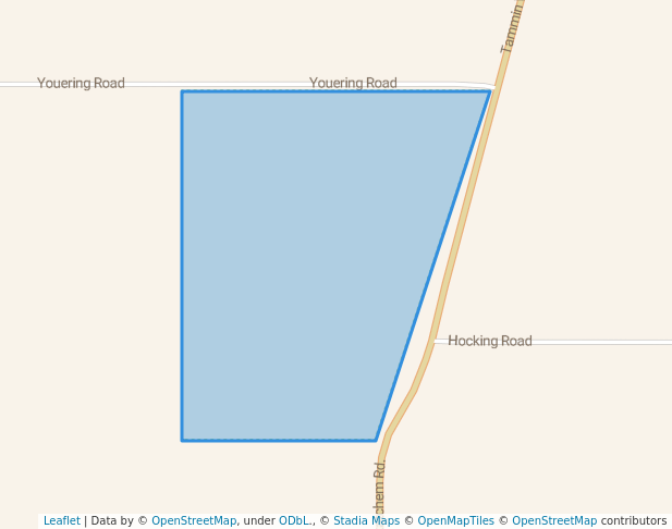 walking in North Tammin Nature Reserve map in Tammin