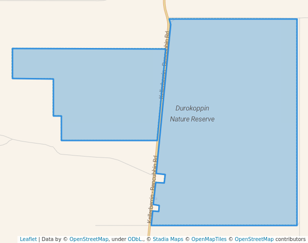 walking in Durokoppin Nature Reserve map in Kellerberrin