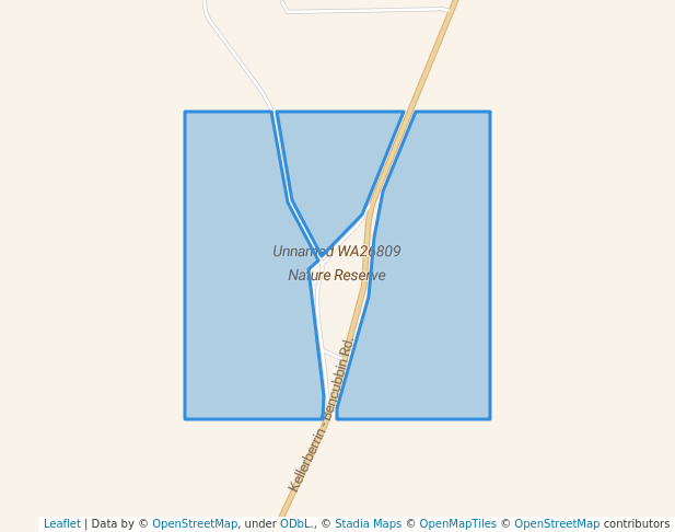 walking in Unnamed WA26809 Nature Reserve map in Kellerberrin