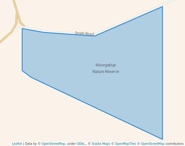 walking in Woorgabup Nature Reserve map in Murdong