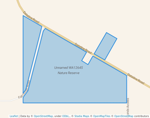 walking in Unnamed WA12645 Nature Reserve map in Murdong