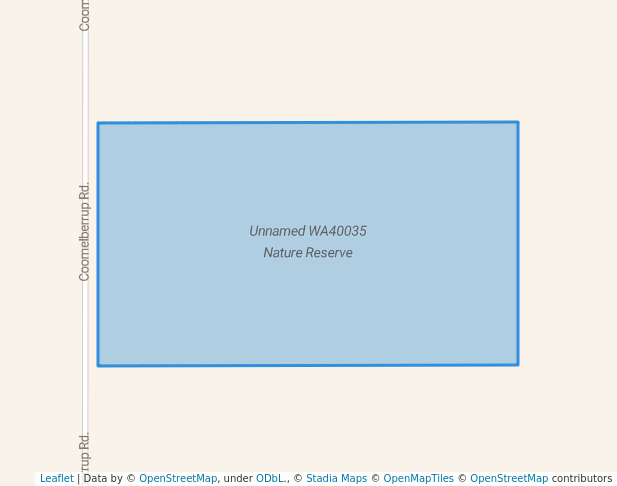 walking in Unnamed WA40035 Nature Reserve map in Murdong