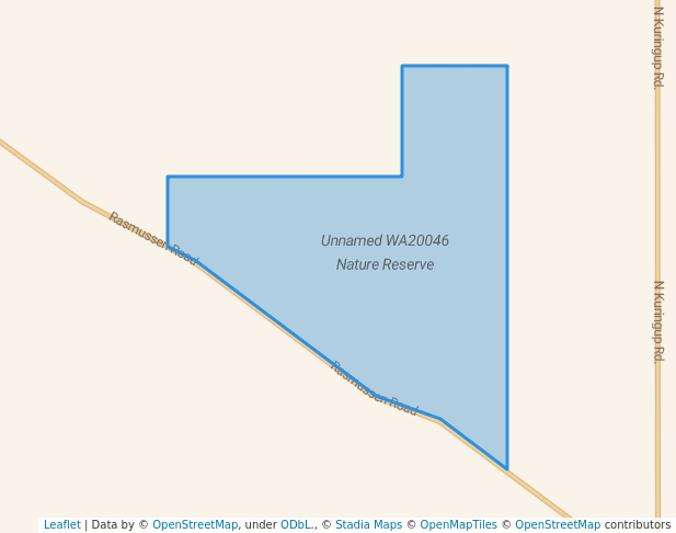 walking in Unnamed WA20046 Nature Reserve map in Nyabing
