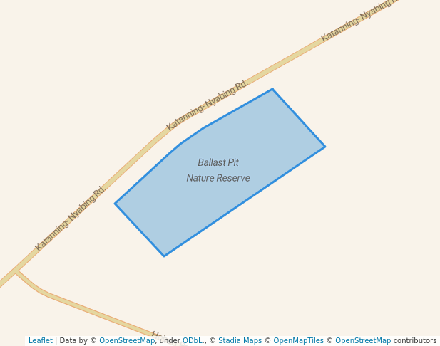 walking in Ballast Pit Nature Reserve map in Nyabing