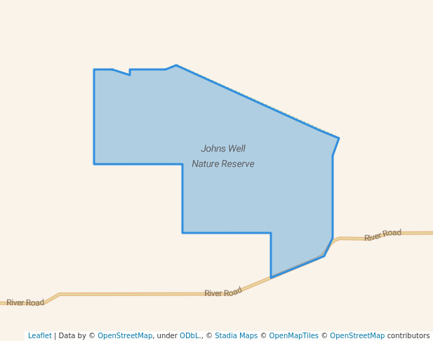 walking in Johns Well Nature Reserve map in Murdong
