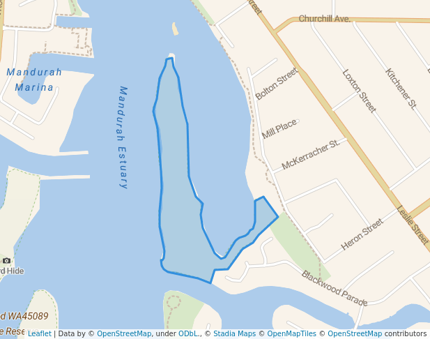 walking in Unnamed WA41102 5(1)(h) Reserve map in Mandurah