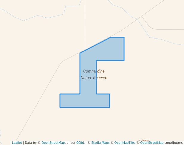 walking in Commodine Nature Reserve map in Contine