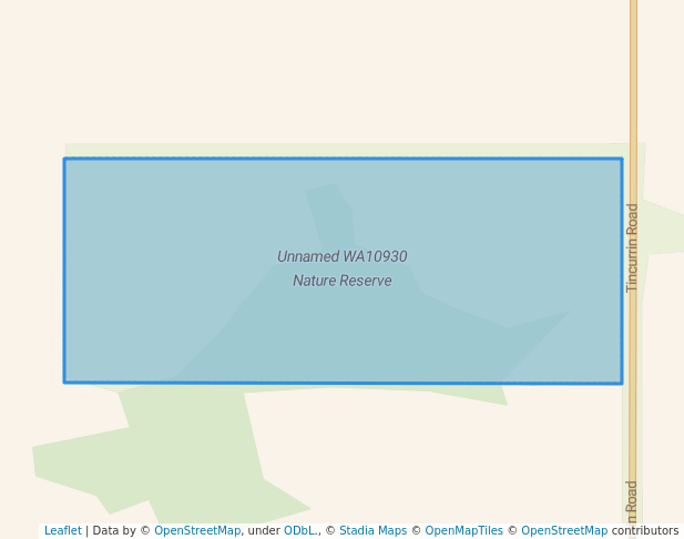 walking in Unnamed WA10930 Nature Reserve map in Nippering