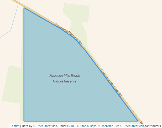 walking in Fourteen Mile Brook Nature Reserve map in Contine