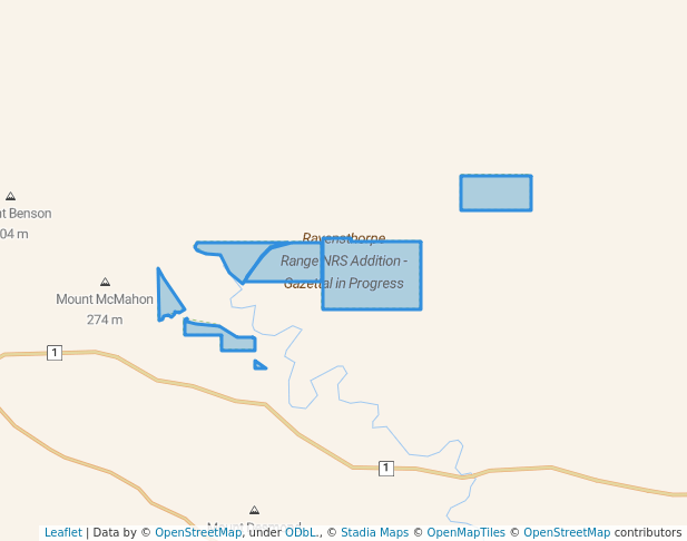 walking in Ravensthorpe Range NRS Addition - Gazettal in Progress map in West River