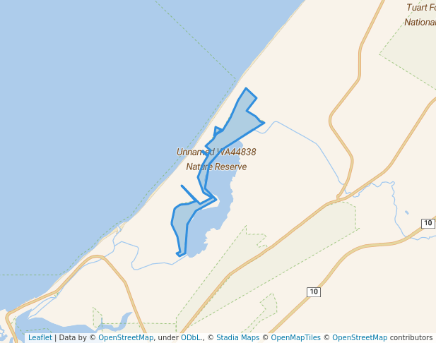 walking in Unnamed WA44838 Nature Reserve map in Busselton