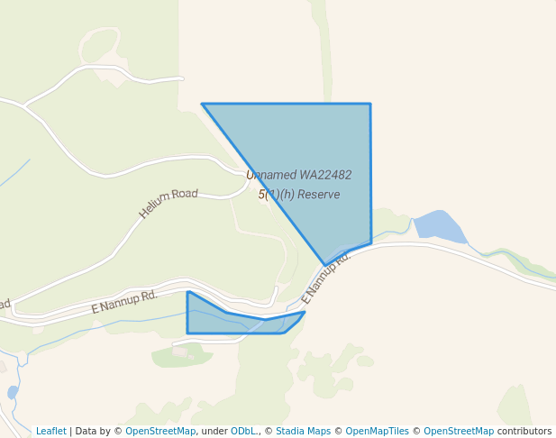 walking in Unnamed WA22482 5(1)(h) Reserve map in Nannup