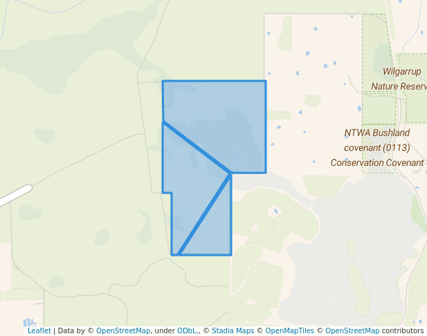 walking in Alco Nature Reserve map in Yornup