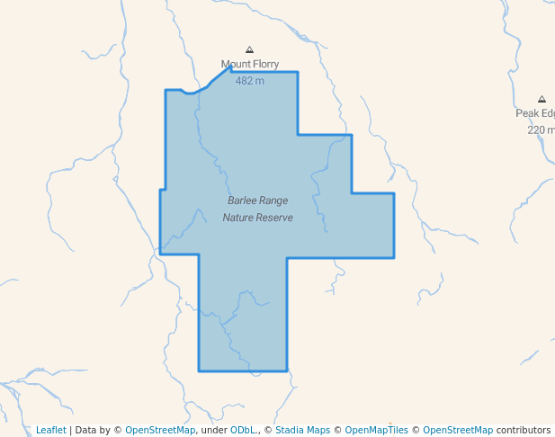 walking in Barlee Range Nature Reserve map in Rocklea