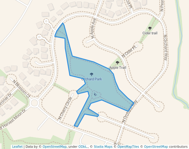 walking in Orchard Park map in Saratoga Springs