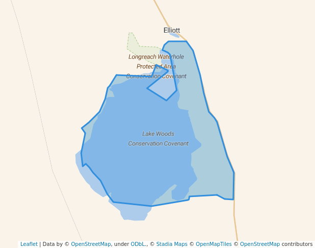 walking in Lake Woods Conservation Covenant map in Pamayu