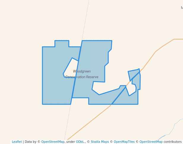 walking in Woodgreen Conservation Reserve map in Anmatjere