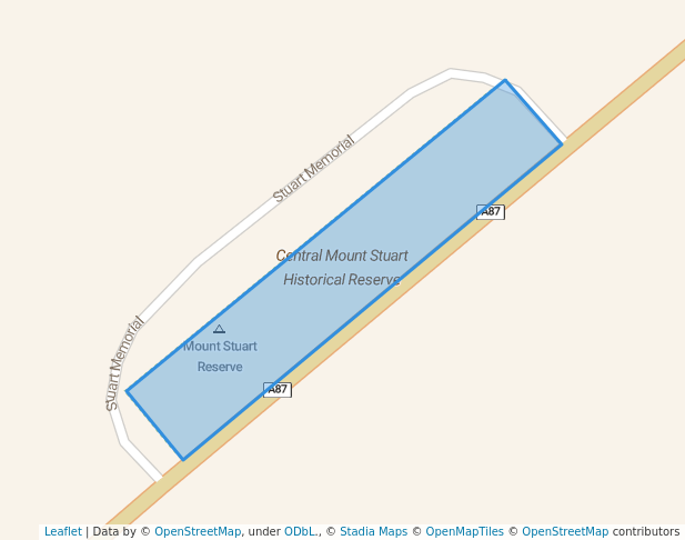 walking in Central Mount Stuart Historical Reserve map in Anmatjere