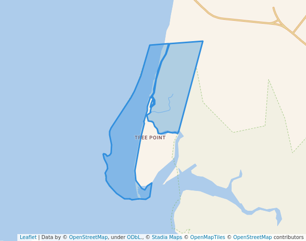 walking in Tree Point Conservation Area map in Archer