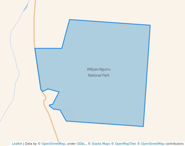 walking in Wiliyan-Ngurru National Park map in Camooweal